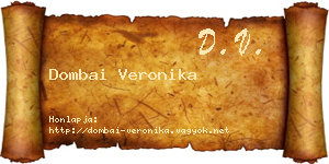 Dombai Veronika névjegykártya